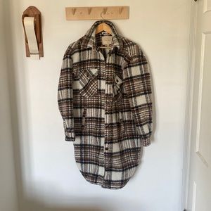 Anthropologie plaid coat